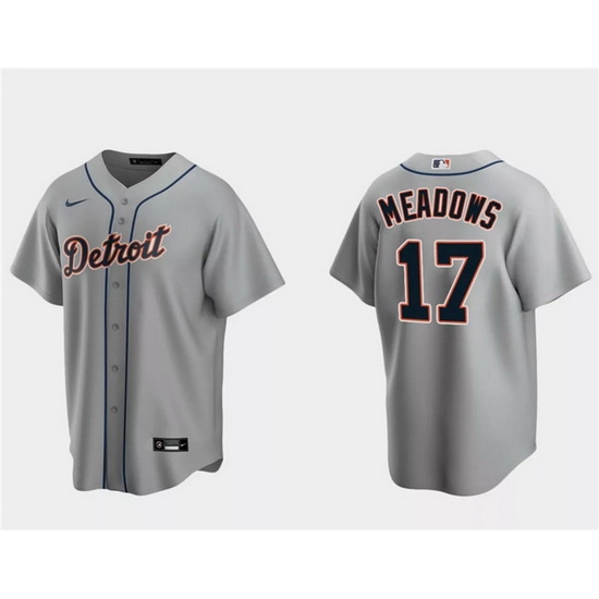 Men Detroit Tigers 17 Austin Meadows Grey Cool Base Stitched Jersey Men Detroit Tigers 17 Austin Meadows Grey Cool Base Stitched Jersey