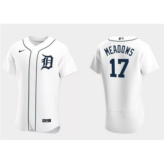 Men Detroit Tigers 17 Austin Meadows White Flex Base Stitched Jersey Men Detroit Tigers 17 Austin Meadows White Flex Base Stitched Jersey