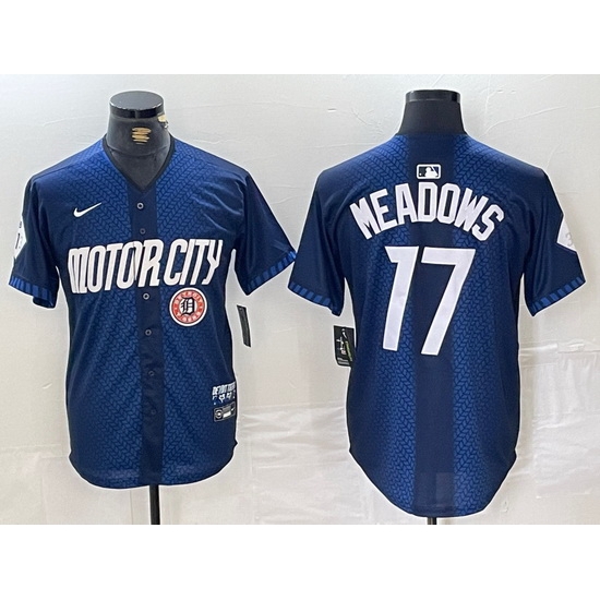 Men Detroit Tigers 17 Parker Meadows 2024 Navy City Connect Cool Base Limited Stitched Jersey 1 Men Detroit Tigers 17 Parker Meadows 2024 Navy City Connect Cool Base Limited Stitched Jersey 1