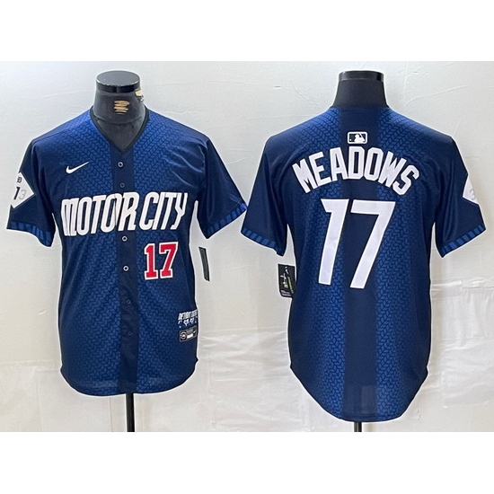 Men Detroit Tigers 17 Parker Meadows 2024 Navy City Connect Cool Base Limited Stitched Jersey 2 Men Detroit Tigers 17 Parker Meadows 2024 Navy City Connect Cool Base Limited Stitched Jersey 2