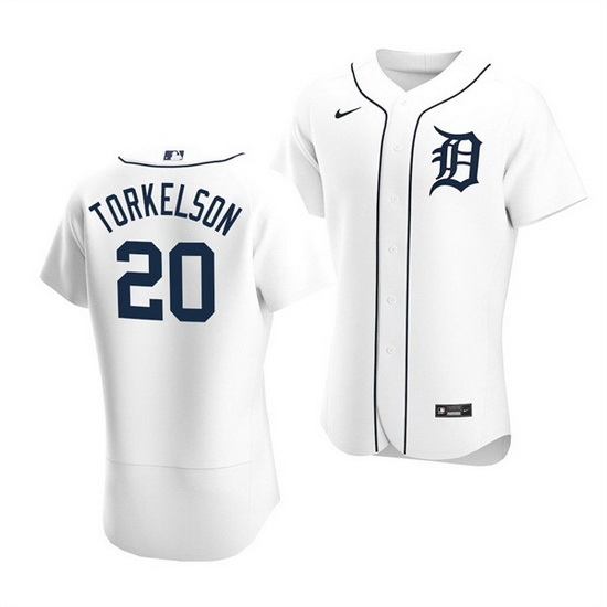Men Detroit Tigers 20 Spencer Torkelson White Flex Base Stitched jersey Men Detroit Tigers 20 Spencer Torkelson White Flex Base Stitched jersey