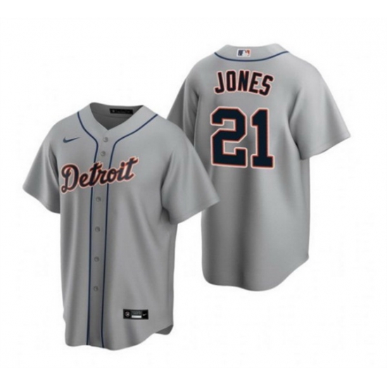 Men Detroit Tigers 21 Jacoby Jones Grey Cool Base Stitched Jersey Men Detroit Tigers 21 Jacoby Jones Grey Cool Base Stitched Jersey