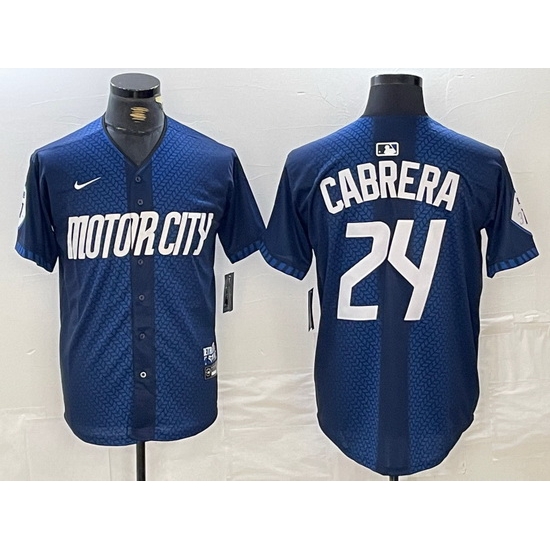 Men Detroit Tigers 24 Miguel Cabrera 2024 Navy City Connect Cool Base Limited Stitched jerseys 3 Men Detroit Tigers 24 Miguel Cabrera 2024 Navy City Connect Cool Base Limited Stitched jerseys 3