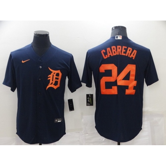 Men Detroit Tigers 24 Miguel Cabrera Navy Cool Base Stitched Jerse Men Detroit Tigers 24 Miguel Cabrera Navy Cool Base Stitched Jerse