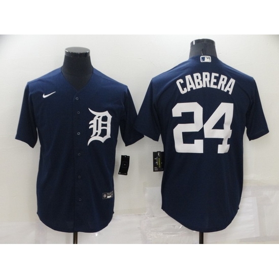 Men Detroit Tigers 24 Miguel Cabrera Navy Cool Base Stitched Jersey Men Detroit Tigers 24 Miguel Cabrera Navy Cool Base Stitched Jersey