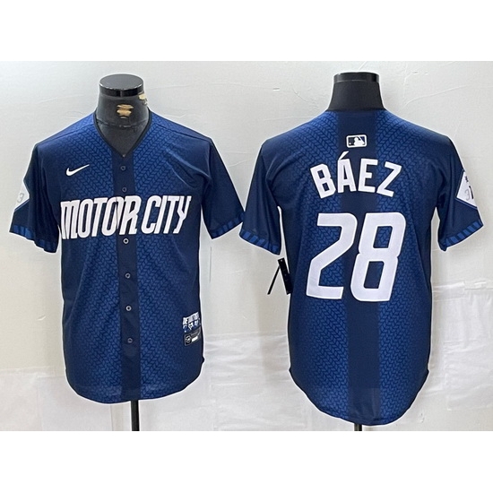 Men Detroit Tigers 28 Javier B E1ez 2024 Navy City Connect Cool Base Stitched Limited Jerseys Men Detroit Tigers 28 Javier B E1ez 2024 Navy City Connect Cool Base Stitched Limited Jerseys
