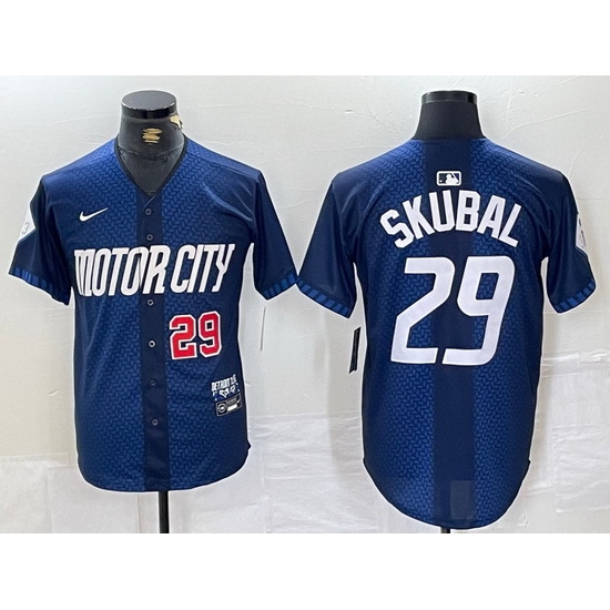 Men Detroit Tigers 29 Tarik Skubal 2024 Navy City Connect Cool Base Stitched Limited jerseys Men Detroit Tigers 29 Tarik Skubal 2024 Navy City Connect Cool Base Stitched Limited jerseys