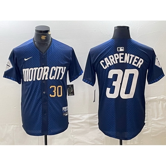 Men Detroit Tigers 30 Kerry Carpenter 2024 Navy City Connect Cool Base Limited Stitched Jersey 3 Men Detroit Tigers 30 Kerry Carpenter 2024 Navy City Connect Cool Base Limited Stitched Jersey 3
