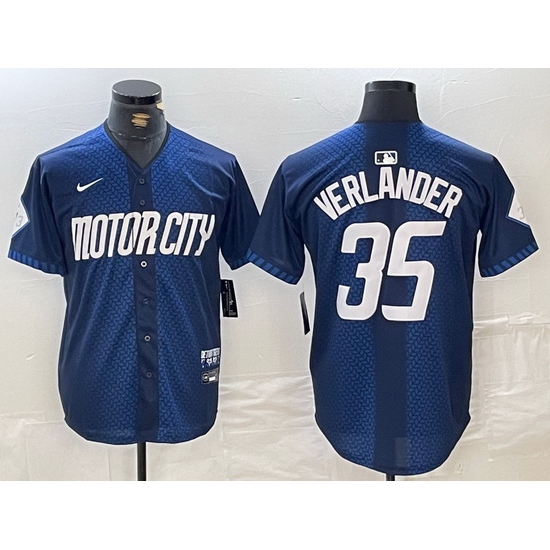Men Detroit Tigers 35 Justin Verlander 2024 Navy City Connect Cool Base Limited jerseys 1 Men Detroit Tigers 35 Justin Verlander 2024 Navy City Connect Cool Base Limited jerseys 1