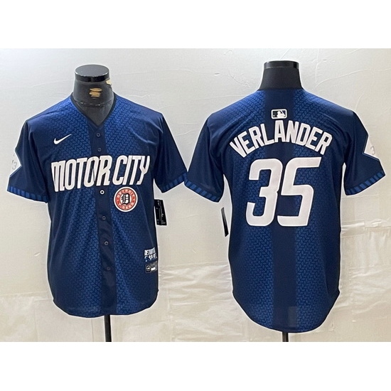 Men Detroit Tigers 35 Justin Verlander 2024 Navy City Connect Cool Base Limited jerseys 5 Men Detroit Tigers 35 Justin Verlander 2024 Navy City Connect Cool Base Limited jerseys 5
