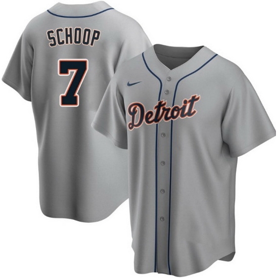 Men Detroit Tigers 7 Jonathan Schoop Grey Cool Base Stitched jersey Men Detroit Tigers 7 Jonathan Schoop Grey Cool Base Stitched jersey