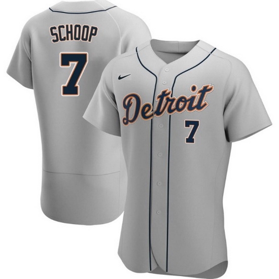Men Detroit Tigers 7 Jonathan Schoop Grey Flex Base Stitched jersey Men Detroit Tigers 7 Jonathan Schoop Grey Flex Base Stitched jersey