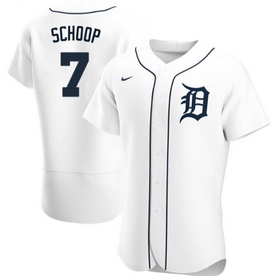 Men Detroit Tigers 7 Jonathan Schoop White Flex Base Stitched jersey Men Detroit Tigers 7 Jonathan Schoop White Flex Base Stitched jersey