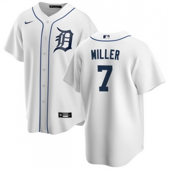 Men Detroit Tigers 7 Shelby Miller White Cool Base Stitched Baseball Jersey Men Detroit Tigers 7 Shelby Miller White Cool Base Stitched Baseball Jersey