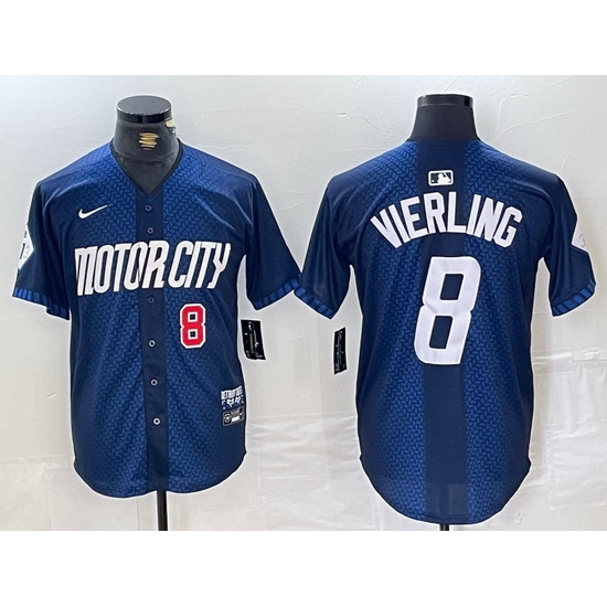 Men Detroit Tigers 8 Matt Vierling 2024 Navy City Connect Cool Base Limited Stitched Jersey 3 Men Detroit Tigers 8 Matt Vierling 2024 Navy City Connect Cool Base Limited Stitched Jersey 3