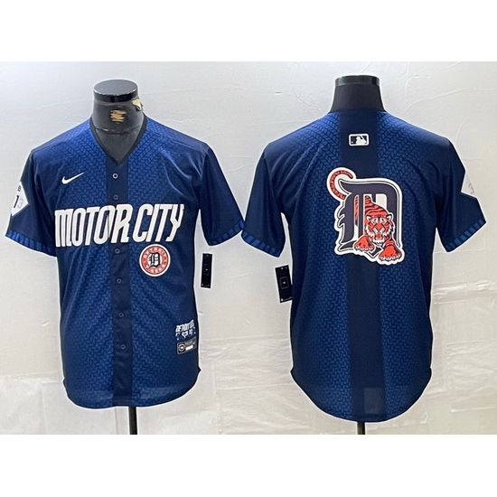 Men Detroit Tigers Team Big Logo 2024 Navy City Connect Cool Base Limited Stitched Jerseys 1 Men Detroit Tigers Team Big Logo 2024 Navy City Connect Cool Base Limited Stitched Jerseys 1