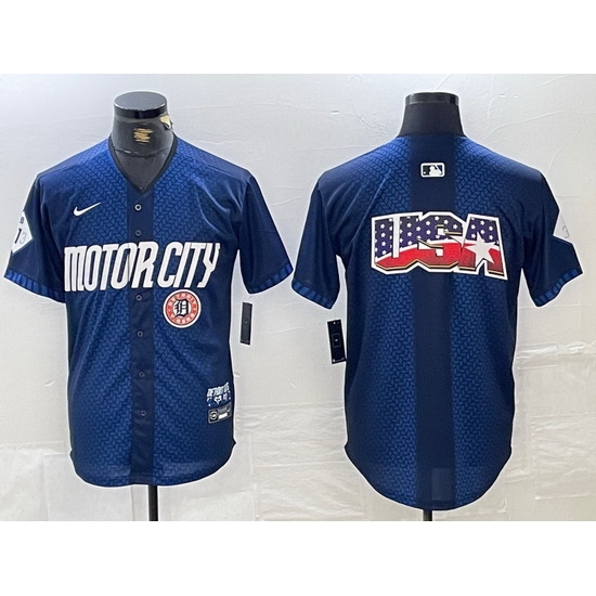 Men Detroit Tigers Team Big Logo 2024 Navy City Connect Cool Base Limited Stitched Jerseys 2 Men Detroit Tigers Team Big Logo 2024 Navy City Connect Cool Base Limited Stitched Jerseys 2