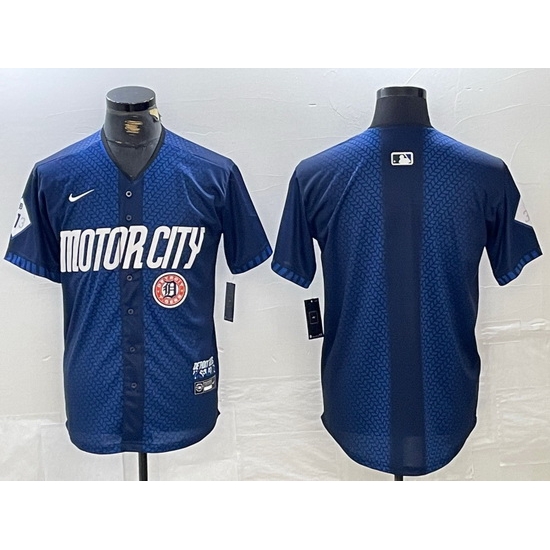 Men Detroit Tigers Team Big Logo 2024 Navy City Connect Cool Base Limited Stitched Jerseys 3 Men Detroit Tigers Team Big Logo 2024 Navy City Connect Cool Base Limited Stitched Jerseys 3