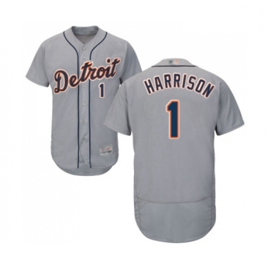 Mens Detroit Tigers 1 Josh Harrison Grey Road Flex Base Authentic Collection Baseball Jersey Mens Detroit Tigers 1 Josh Harrison Grey Road Flex Base Authentic Collection Baseball Jersey