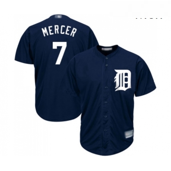 Mens Detroit Tigers 7 Jordy Mercer Replica Navy Blue Alternate Cool Base Baseball Jersey Mens Detroit Tigers 7 Jordy Mercer Replica Navy Blue Alternate Cool Base Baseball Jersey