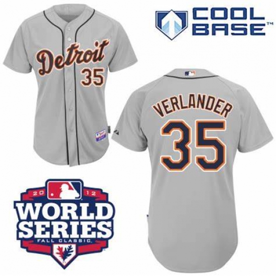 Men's Majestic #35 Justin Verlander Authentic 2012 World Series Jersey Men's Majestic #35 Justin Verlander Authentic 2012 World Series Jersey