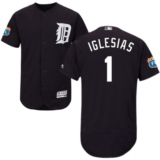 Mens Majestic Detroit Tigers 1 Jose Iglesias Navy Blue Alternate Flex Base Authentic Collection MLB Jersey Mens Majestic Detroit Tigers 1 Jose Iglesias Navy Blue Alternate Flex Base Authentic Collection MLB Jersey