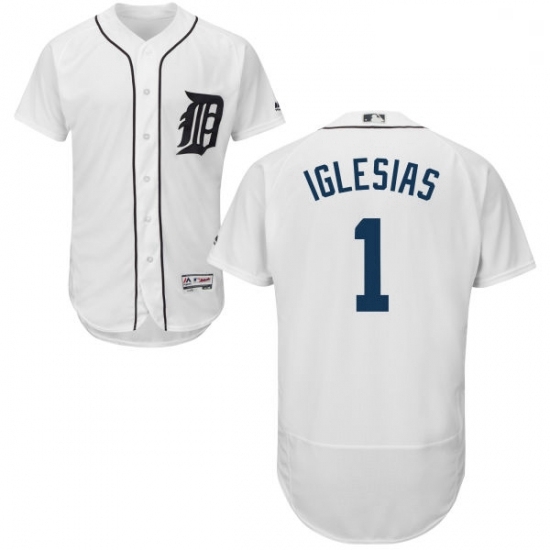 Mens Majestic Detroit Tigers 1 Jose Iglesias White Home Flex Base Authentic Collection MLB Jersey Mens Majestic Detroit Tigers 1 Jose Iglesias White Home Flex Base Authentic Collection MLB Jersey