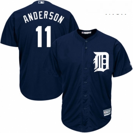 Mens Majestic Detroit Tigers 11 Sparky Anderson Replica Navy Blue Alternate Cool Base MLB Jersey Mens Majestic Detroit Tigers 11 Sparky Anderson Replica Navy Blue Alternate Cool Base MLB Jersey