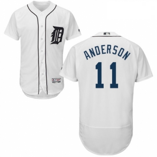Mens Majestic Detroit Tigers 11 Sparky Anderson White Home Flex Base Authentic Collection MLB Jersey Mens Majestic Detroit Tigers 11 Sparky Anderson White Home Flex Base Authentic Collection MLB Jersey