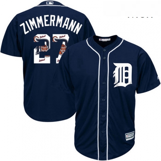 Mens Majestic Detroit Tigers 27 Jordan Zimmermann Authentic Navy Blue Team Logo Fashion Cool Base MLB Jersey Mens Majestic Detroit Tigers 27 Jordan Zimmermann Authentic Navy Blue Team Logo Fashion Cool Base MLB Jersey
