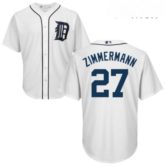 Mens Majestic Detroit Tigers 27 Jordan Zimmermann Replica White Home Cool Base MLB Jersey Mens Majestic Detroit Tigers 27 Jordan Zimmermann Replica White Home Cool Base MLB Jersey