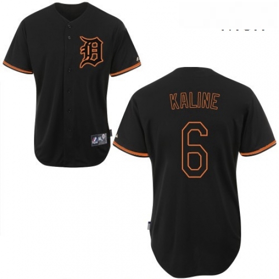 Mens Majestic Detroit Tigers 6 Al Kaline Replica Black Fashion MLB Jersey Mens Majestic Detroit Tigers 6 Al Kaline Replica Black Fashion MLB Jersey