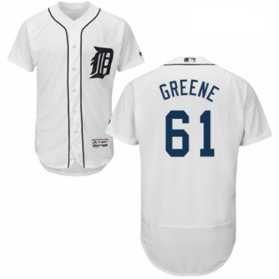 Mens Majestic Detroit Tigers 61 Shane Greene White Home Flex Base Authentic Collection MLB Jersey Mens Majestic Detroit Tigers 61 Shane Greene White Home Flex Base Authentic Collection MLB Jersey