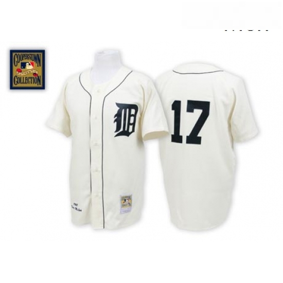 Mens Mitchell and Ness Detroit Tigers 17 Denny Mclain Replica White Throwback MLB Jersey Mens Mitchell and Ness Detroit Tigers 17 Denny Mclain Replica White Throwback MLB Jersey