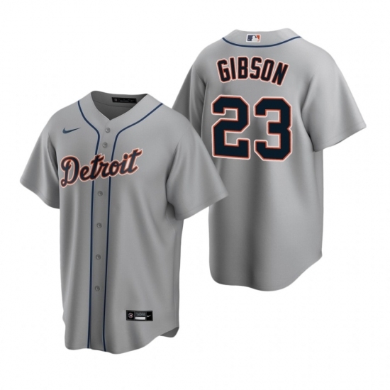 Mens Nike Detroit Tigers 23 Kirk Gibson Gray Road Stitched Baseball Jerse Mens Nike Detroit Tigers 23 Kirk Gibson Gray Road Stitched Baseball Jerse