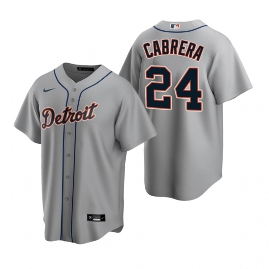 Mens Nike Detroit Tigers 24 Miguel Cabrera Gray Road Stitched Baseball Jerse Mens Nike Detroit Tigers 24 Miguel Cabrera Gray Road Stitched Baseball Jerse