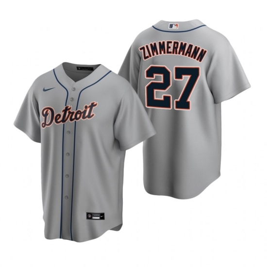 Mens Nike Detroit Tigers 27 Jordan Zimmermann Gray Road Stitched Baseball Jerse Mens Nike Detroit Tigers 27 Jordan Zimmermann Gray Road Stitched Baseball Jerse
