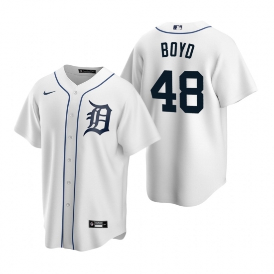 Mens Nike Detroit Tigers 48 Matthew Boyd White Home Stitched Baseball Jersey Mens Nike Detroit Tigers 48 Matthew Boyd White Home Stitched Baseball Jersey