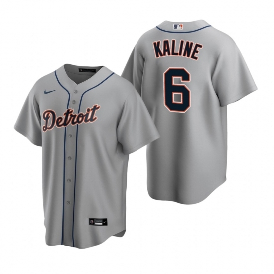 Mens Nike Detroit Tigers 6 Al Kaline Gray Road Stitched Baseball Jerse Mens Nike Detroit Tigers 6 Al Kaline Gray Road Stitched Baseball Jerse