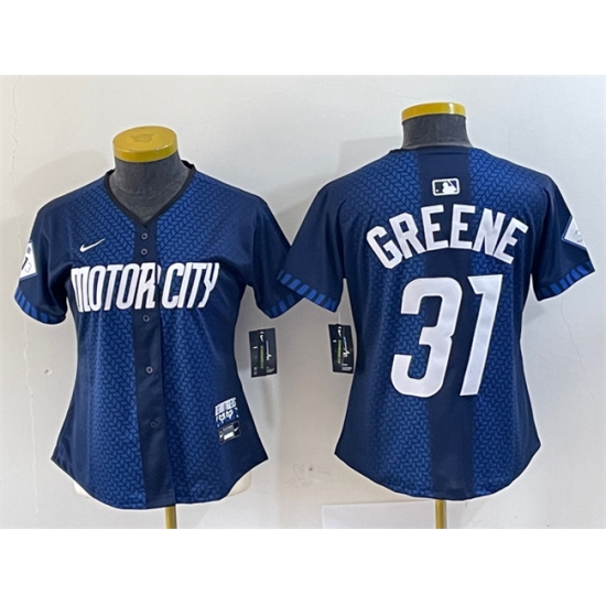 Women Detroit Tigers 31 Riley Greene 2024 Navy City Connect Cool Base Limited Stitched Baseball Jersey Women Detroit Tigers 31 Riley Greene 2024 Navy City Connect Cool Base Limited Stitched Baseball Jersey