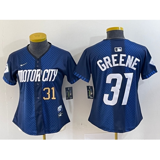Women Detroit Tigers 31 Riley Greene 2024 Navy City Connect Cool Base Limited Stitched jerseys Women Detroit Tigers 31 Riley Greene 2024 Navy City Connect Cool Base Limited Stitched jerseys