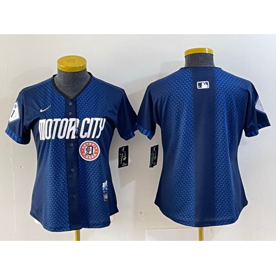Women Detroit Tigers Blank 2024 Navy City Connect Cool Base Limited Stitched Baseball Jersey 2 Women Detroit Tigers Blank 2024 Navy City Connect Cool Base Limited Stitched Baseball Jersey 2