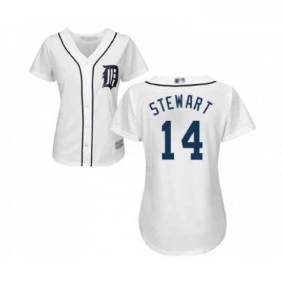 Womens Detroit Tigers 14 Christin Stewart Replica White Home Cool Base Baseball Jersey Womens Detroit Tigers 14 Christin Stewart Replica White Home Cool Base Baseball Jersey