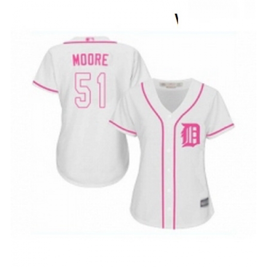 Womens Detroit Tigers 51 Matt Moore Replica White Fashion Cool Base Baseball Jersey Womens Detroit Tigers 51 Matt Moore Replica White Fashion Cool Base Baseball Jersey