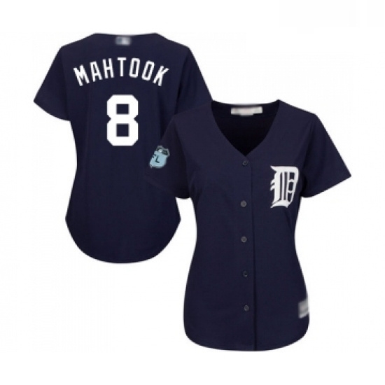 Womens Detroit Tigers 8 Mikie Mahtook Replica Navy Blue Alternate Cool Base Baseball Jersey Womens Detroit Tigers 8 Mikie Mahtook Replica Navy Blue Alternate Cool Base Baseball Jersey