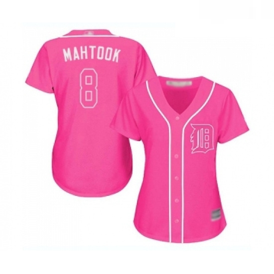 Womens Detroit Tigers 8 Mikie Mahtook Replica Pink Fashion Cool Base Baseball Jersey Womens Detroit Tigers 8 Mikie Mahtook Replica Pink Fashion Cool Base Baseball Jersey