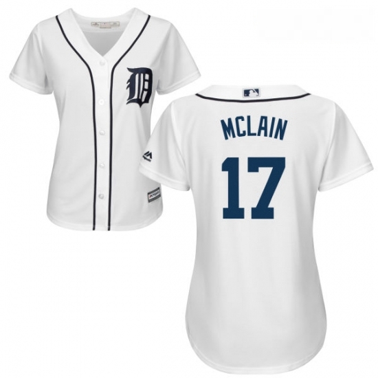 Womens Majestic Detroit Tigers 17 Denny McLain Authentic White Home Cool Base MLB Jersey Womens Majestic Detroit Tigers 17 Denny McLain Authentic White Home Cool Base MLB Jersey