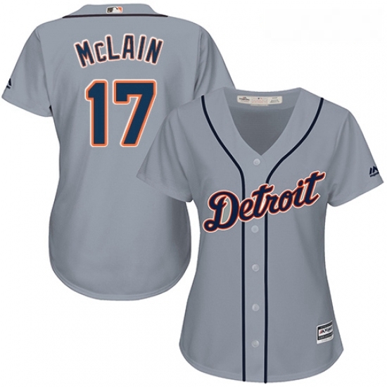 Womens Majestic Detroit Tigers 17 Denny McLain Replica Grey Road Cool Base MLB Jersey Womens Majestic Detroit Tigers 17 Denny McLain Replica Grey Road Cool Base MLB Jersey