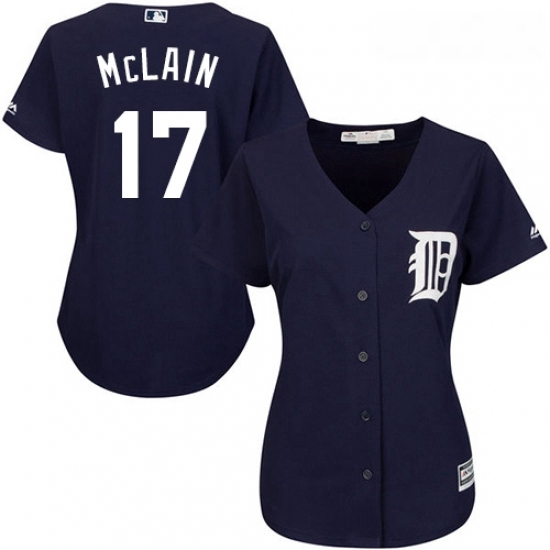Womens Majestic Detroit Tigers 17 Denny McLain Replica Navy Blue Alternate Cool Base MLB Jersey Womens Majestic Detroit Tigers 17 Denny McLain Replica Navy Blue Alternate Cool Base MLB Jersey