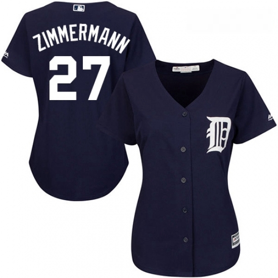Womens Majestic Detroit Tigers 27 Jordan Zimmermann Authentic Navy Blue Alternate Cool Base MLB Jersey Womens Majestic Detroit Tigers 27 Jordan Zimmermann Authentic Navy Blue Alternate Cool Base MLB Jersey